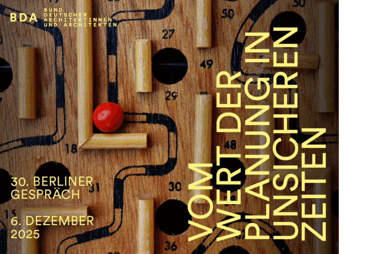 BDA Arbeitskreis Stadt Berliner Gespräch mitGrafik: BDA, mit Verwendung von Alexa/www.pixabay.com