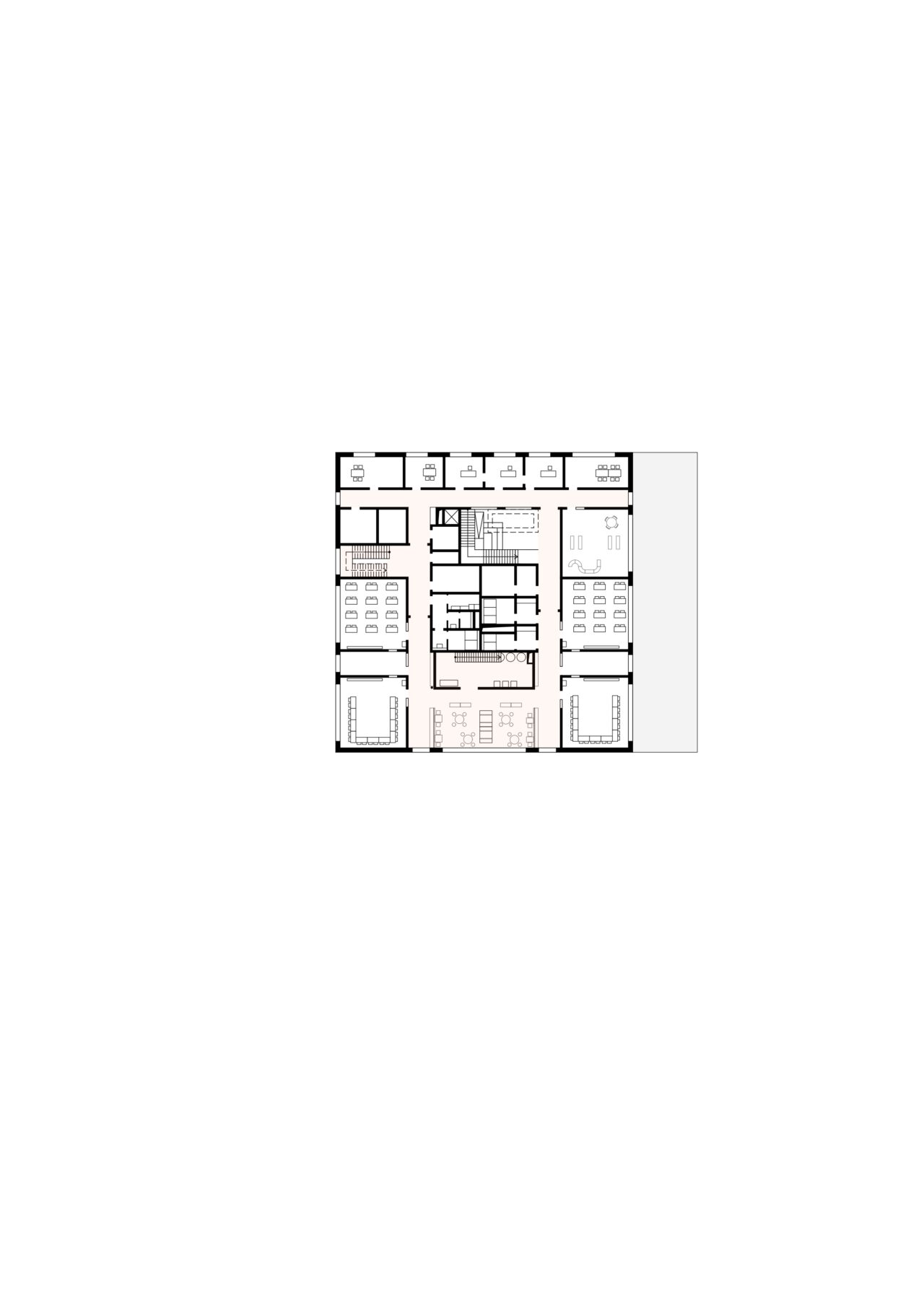 Der Grundriss des Obergeschoss der Grundschule Deichhorst zeigt das neue Klassencluster.